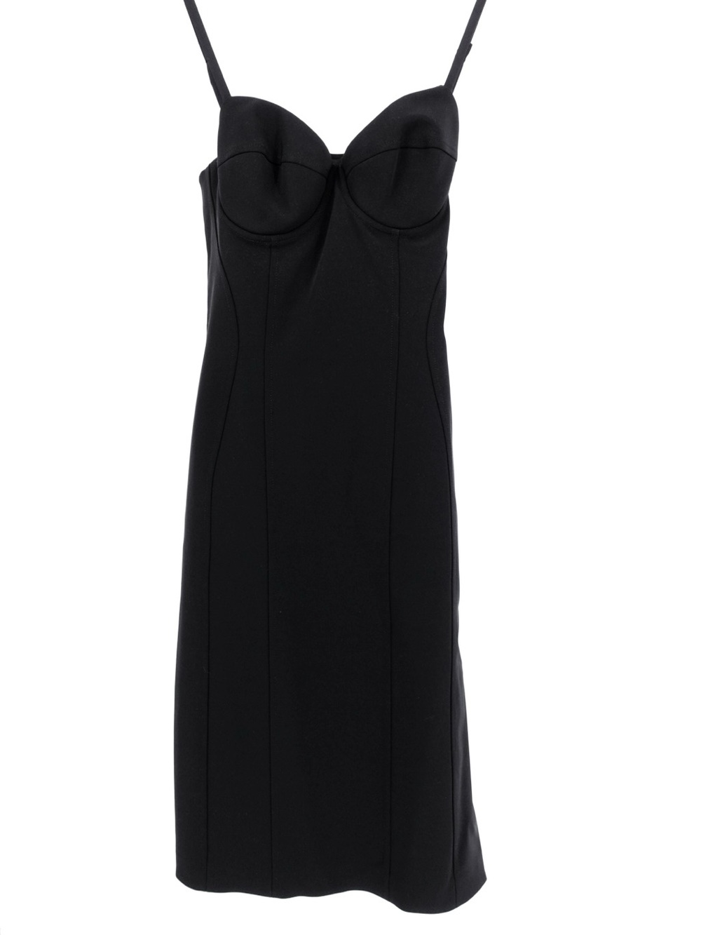 ALEXANDER WANG Black Bustier Midi Dress, Size 6